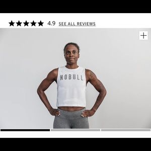 Nobull crop tank white camo size M NWT